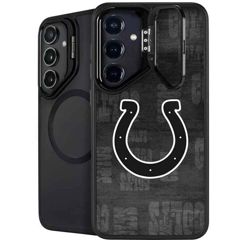 NFL Indianapolis Colts Black & White Galaxy S24 FE Kickstand Case